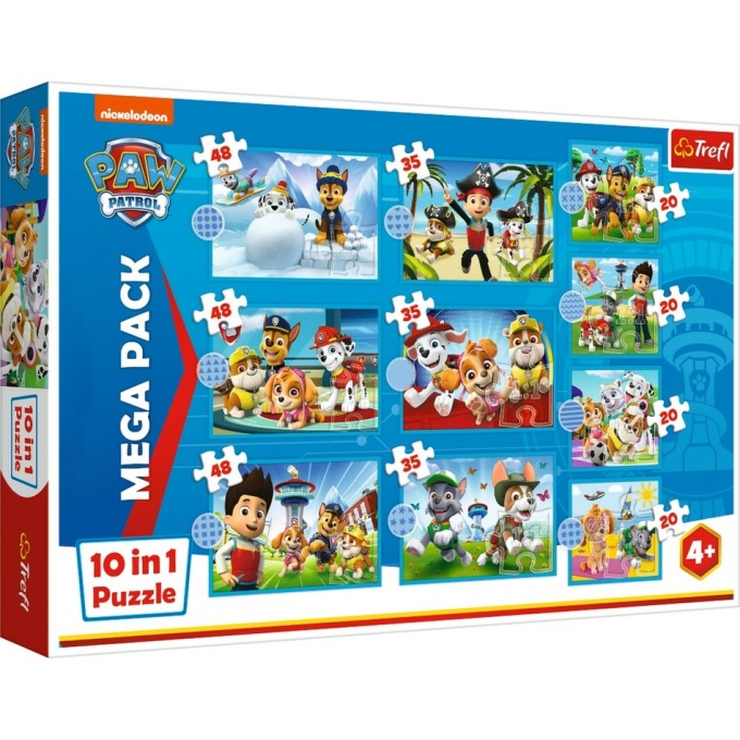 Trefl Puzzle Tlapková patrola, 10v1