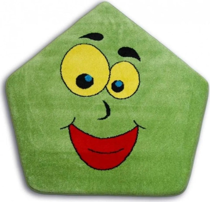 Dětský kusový koberec Domeček zelený 80cm