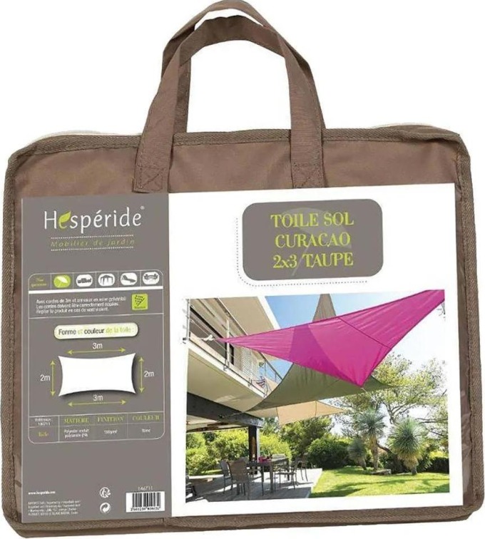 Hesperide stínící plachta Curacao 2x3m taupe