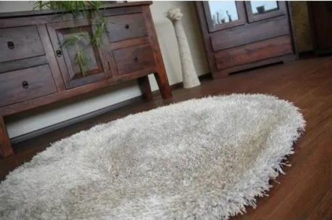 Kusový Kulatý koberec LOVE SHAGGY model 93600 stříbro velikost kruh 120 cm | krásné koberce cz