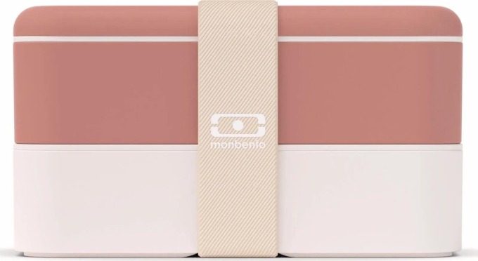 monbento Svačinový box Monbento Original Pink/Moka 1 l, růžová barva, plast