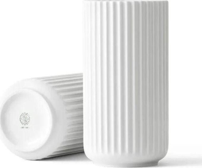 LYNGBY Porcelánová váza Vase White 20 cm, bílá barva, porcelán