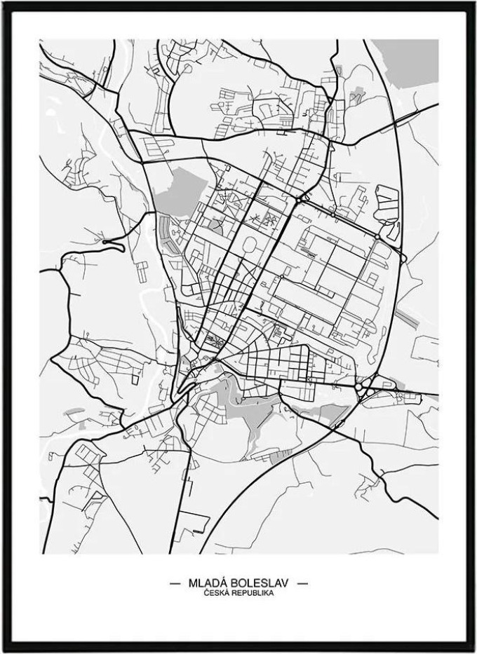 Mladá Boleslav - 30x40 cm Obraz