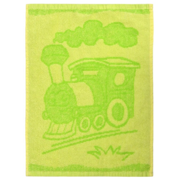 Dětský ručník Train green, 30 x 50 cm