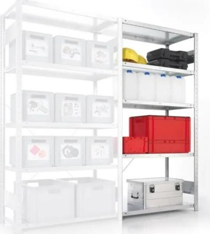 META Policový regál CLIP, 230 kg, 2000 x 1000 x 400 mm, přídavný regál