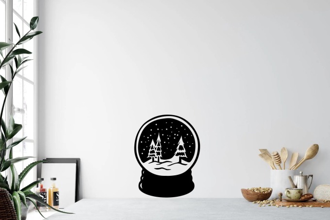 Lepy.cz Samolepka na zeď Sněžítko Velikost (šířka x výška): 15x19cm, Barevná varianta: Bílá