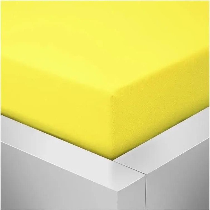 Prostěradlo jersey žlutá TiaHome - 120x200cm