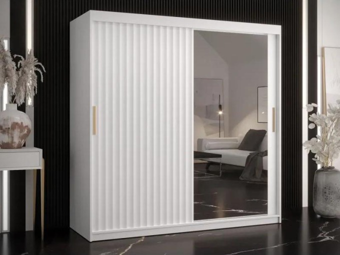 Šatní skříň Towiro Wave 2 180, Barva: bílá