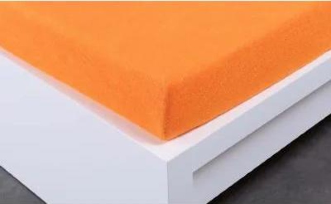 Froté prostěradlo 90 × 200 cm Exclusive – oranžové