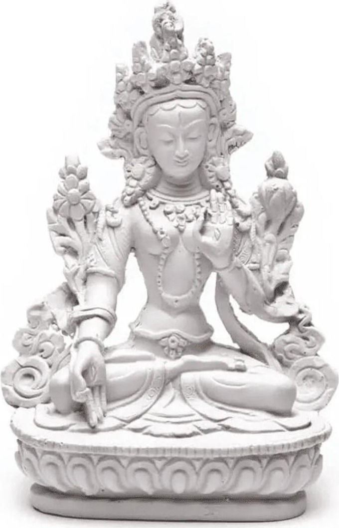 Milujeme Kameny Bílá Tara - žensky Buddha - bílá soška Feng shui