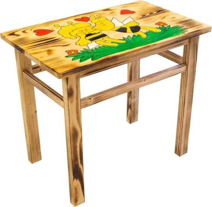 Bestent Dětský dřevěný stolek včelka Maja a Vilko