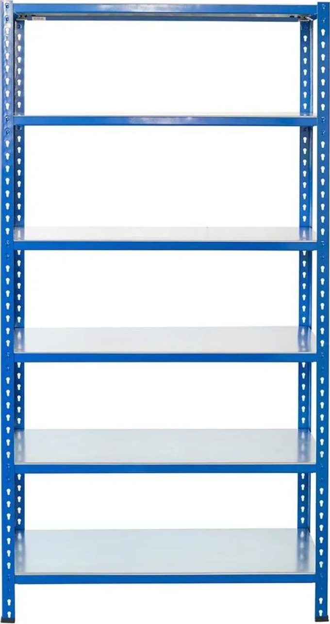 Bezšroubové kovové regál 250x60x50cm L profil, 6 polic, 250kg na polici
