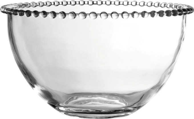 CÔTÉ TABLE Salátová miska Pearl Glass, čirá barva, sklo