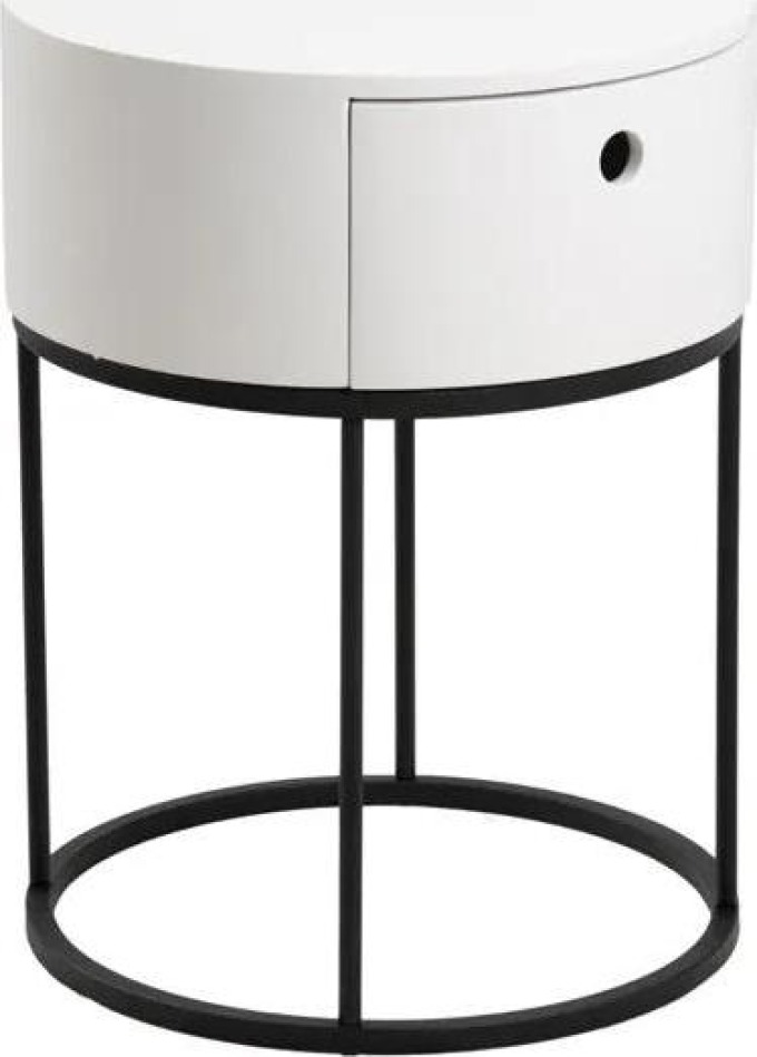 Elegantní noční stolek v bílo-černém provedení od značky Actona