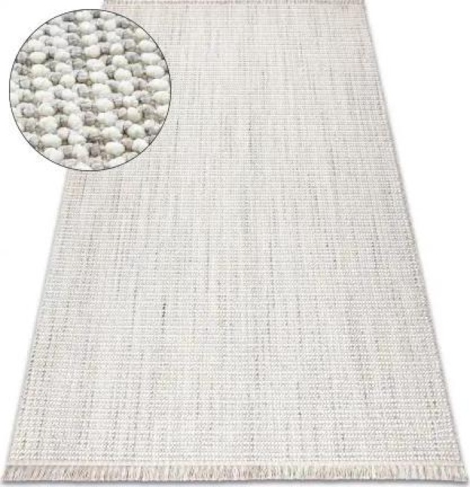 koberec NANO EO78C Melange, smyčkový, plošně tkaný šedá / bílá velikost 120x170 cm | krásné koberce cz