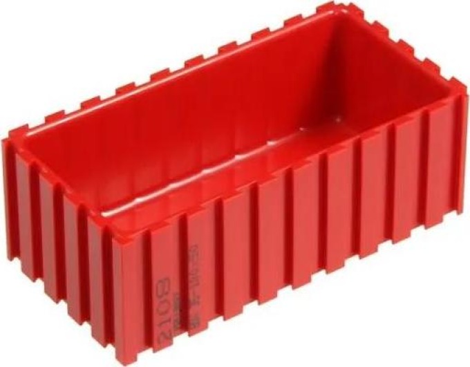 Plastová krabička na nářadí 35-100x50 mm, červená