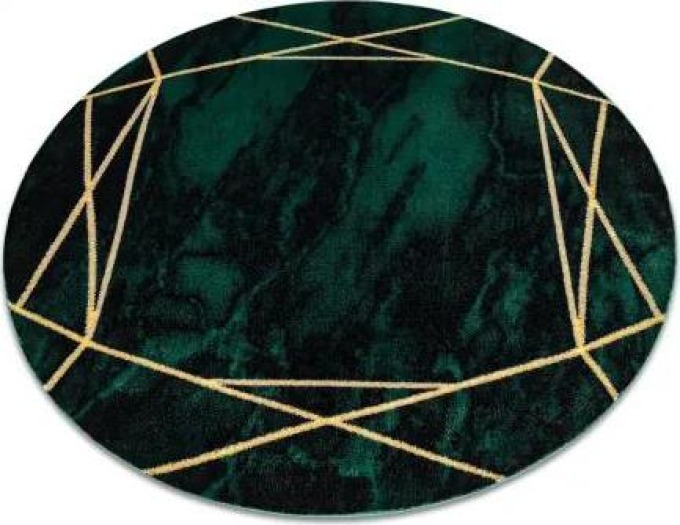 koberec kulatý EMERALD výhradní 1022 glamour, stylový mramor, geo velikost kruh 160 cm | krásné koberce cz