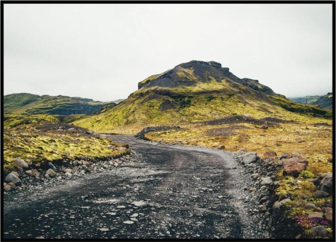 Plakát Cesta islandskou krajinou A4 (21 x 29,7 cm)
