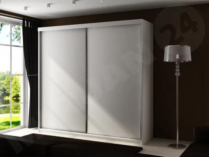 Posuvná skříň Sahara 25/200, Osvětlení: osvětlení LED RGB - barevné, Barva: bílý