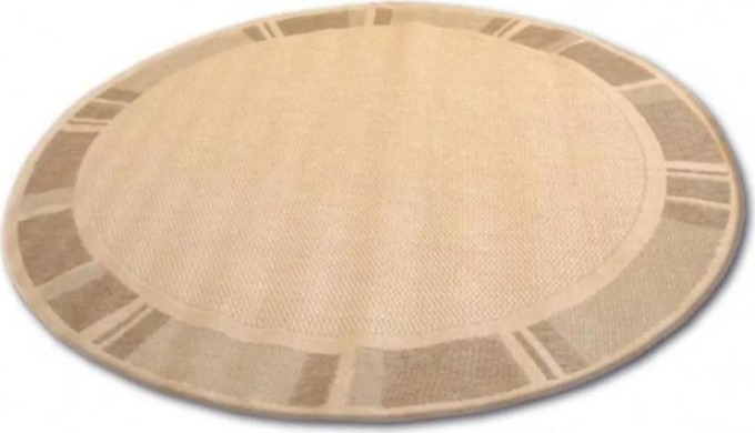 Kusový koberec Uga hnědobéžový kruh 120cm