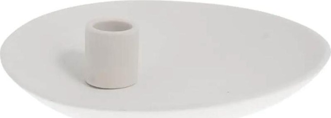 Storefactory Keramický svícen Ekby White Large, bílá barva, keramika