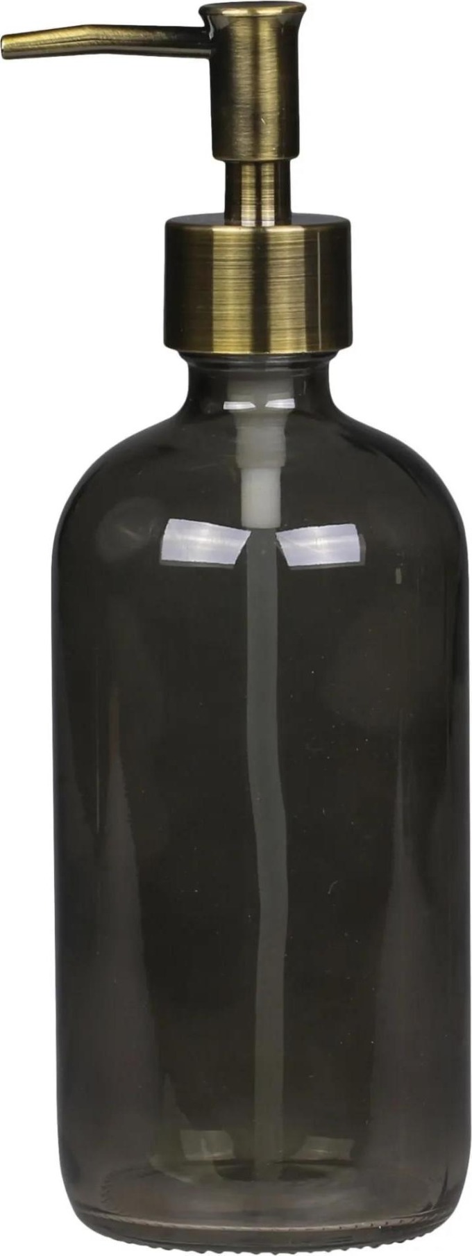 Chic Antique Skleněný dávkovač na mýdlo Coal 480 ml, šedá barva, sklo, plast