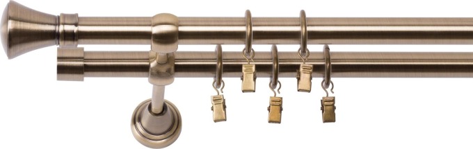 Dvouřadá Garnýž Monaco 19/19 mm starožitné zlato 200 cm