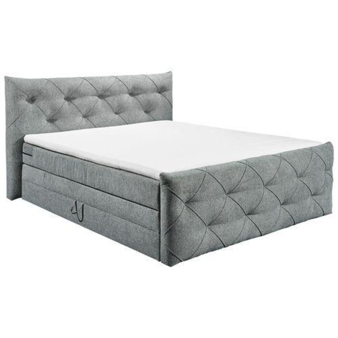 Boxspring Postel Tarragona 180x200 Cm Šedá