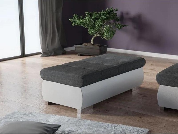 Čalouněný taburet Herkules velký, Potah: ekokůže Soft 017 + Lux 06