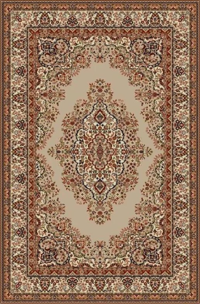 Příjemný kusový koberec s klasickými vzory a technologií tepelné fixace