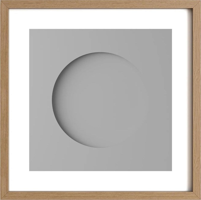 Idealform Poster no. 1 Minimalist circle Barva: Silver grey, S textem: Bez textu