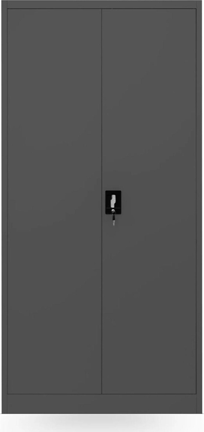 JAN NOWAK Plechová šatní skříň model DAWID 900x1850x450, antracitová
