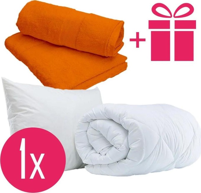 Antialergická celoroční přikrývka a polštář 140x200 cm s ručníkem zdarma pro relaxační spánek a hygienické pohodlí