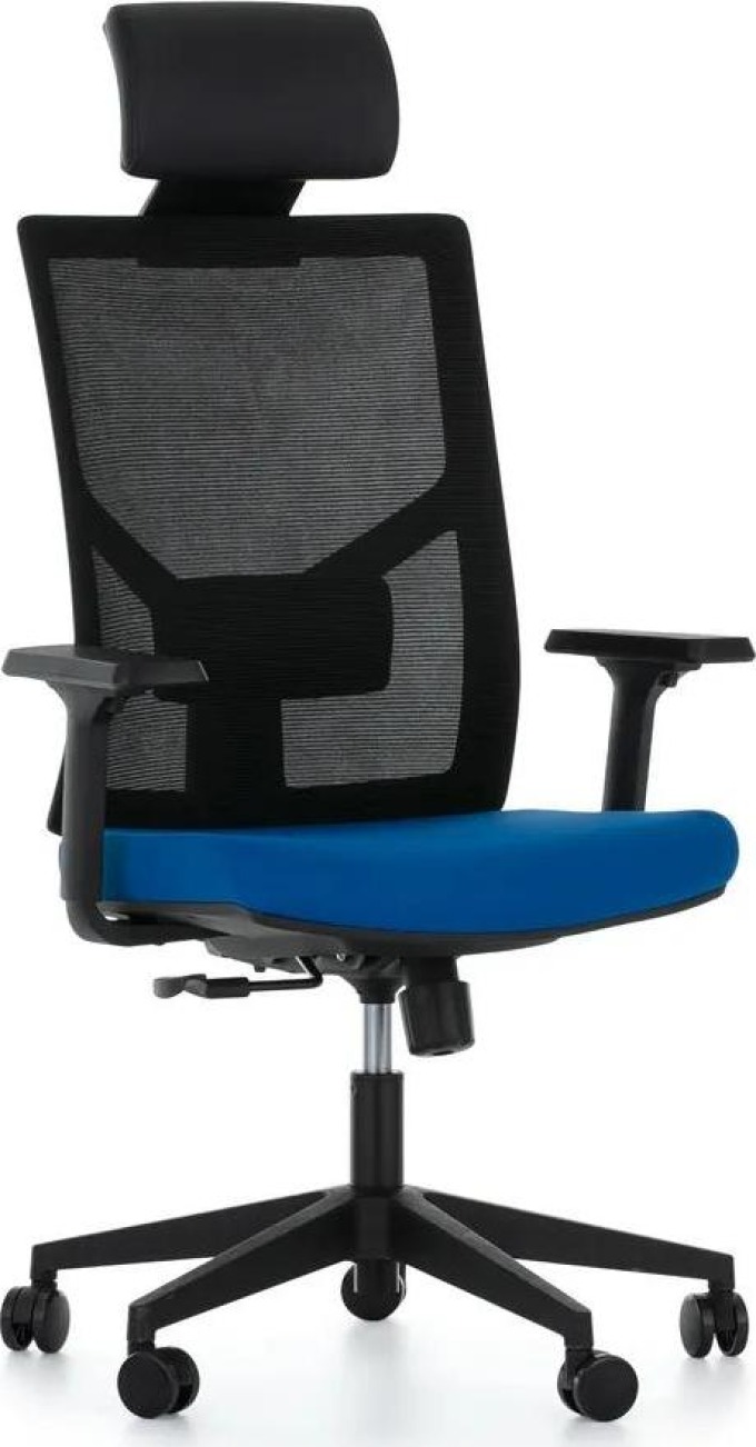 Kancelářská židle Tauro, černá / modrá