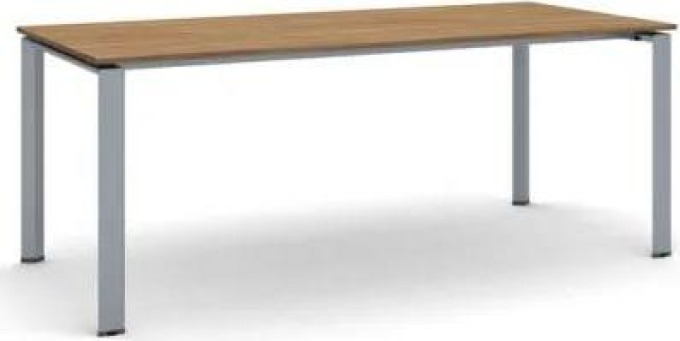 Jednací stůl INFINITY se šedostříbrnou podnoží 2000 x 900 x 750 mm, ořech