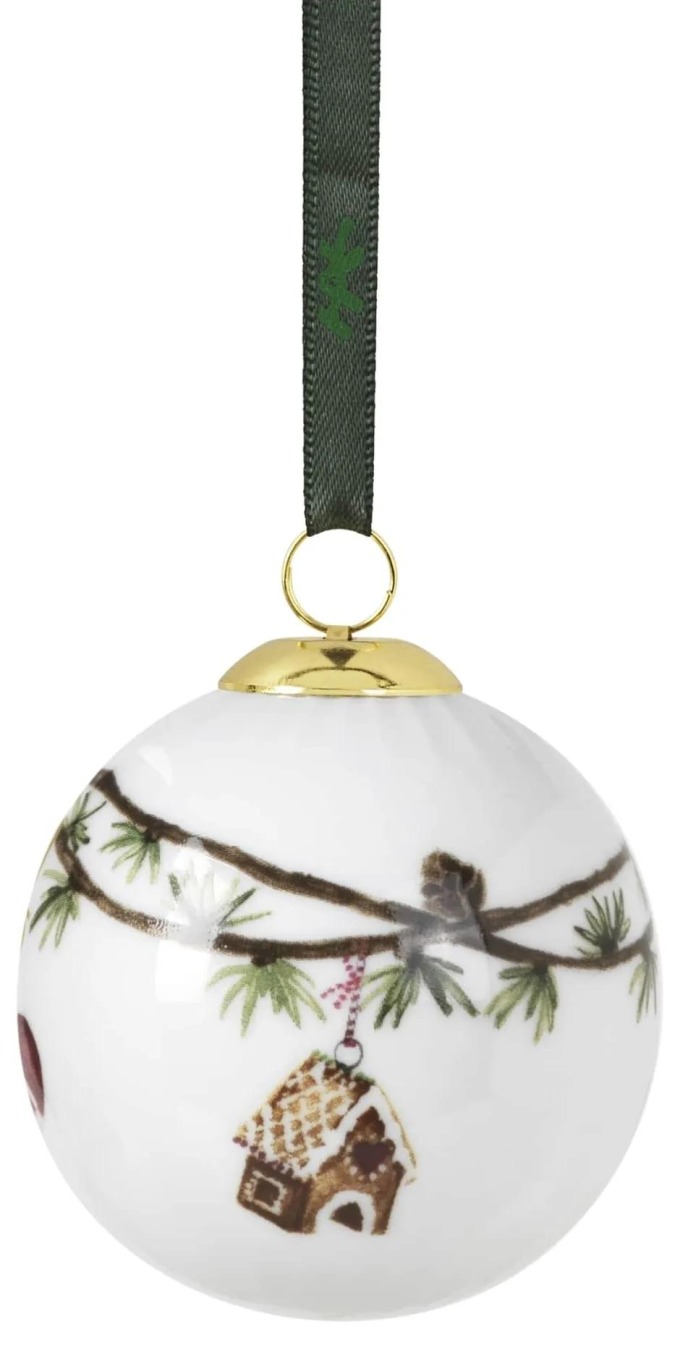 KÄHLER Porcelánová vánoční baňka Hammershøi Christmas 2020, multi barva, porcelán