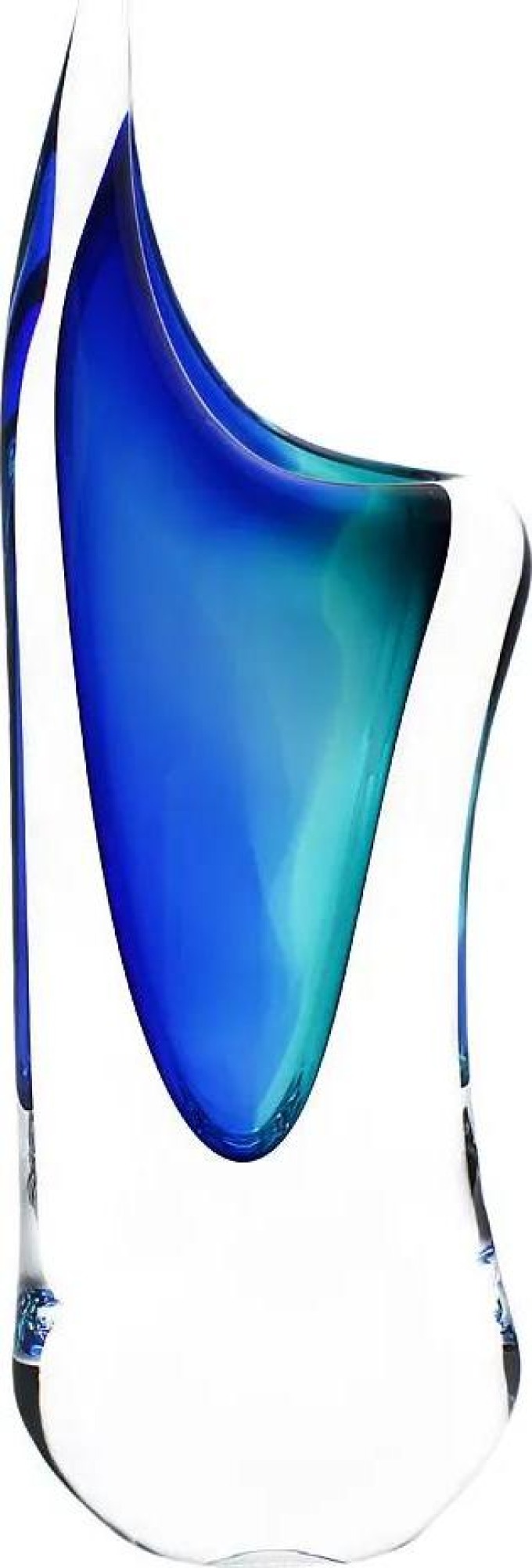 Skleněná váza hutní 04, modrá a tyrkysová, 24 cm | České hutní sklo od Artcristal Bohemia