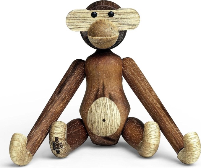 Soška z masivního dřeva Kay Bojesen Denmark Monkey Teak