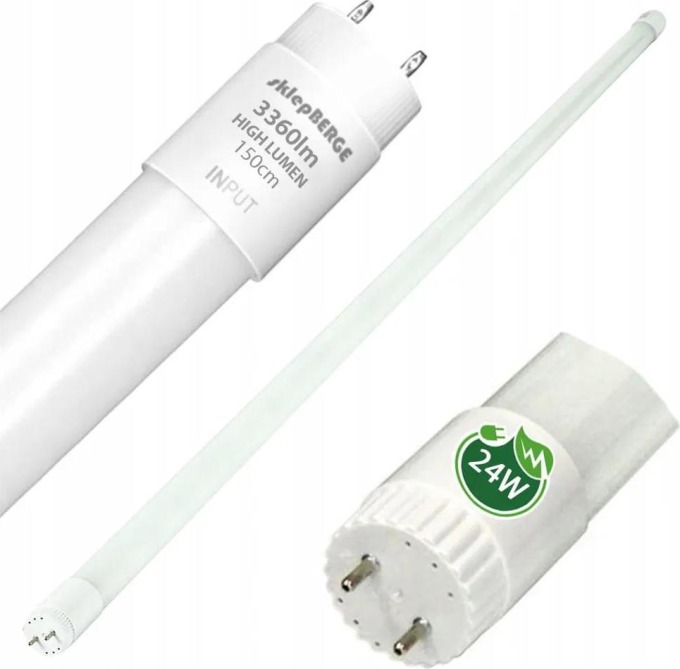 BERGE LED trubice - T8 - 24W - 150cm - 3360lm - studená bílá