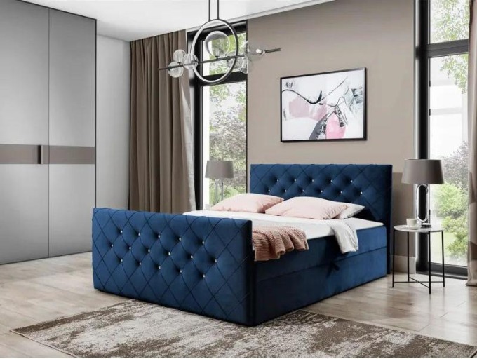 Kontinentální postel Dotan, Rozměr postele: 140x200, Barva:: Amor Velvet 4313