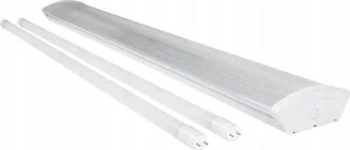 BERGE LED trubicové svítidlo T8 PRISMATIC - 2x120cm trubice - studená bílá