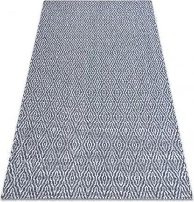 Ekologický koberec CASA, EKO SISAL Boho, Diamanty 22084 tmavě modrá / velikost 192x290 cm | krásné koberce cz