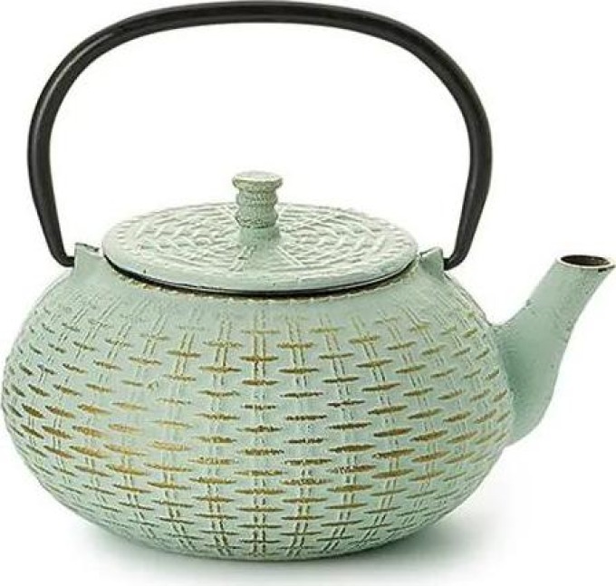 Litinová čajová konvice s nerezovým sítkem pro přípravu čaje