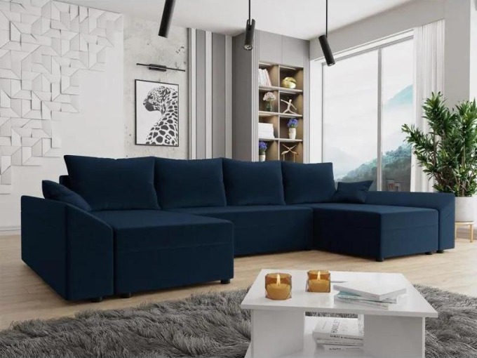 Moderní rohová pohovka Peltata U Lux, Barva: Kronos 09