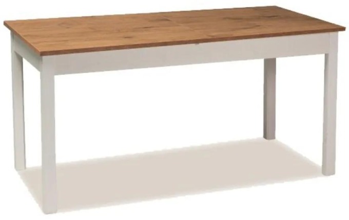 MAXIVA Jídelní stůl - ADAM, 120x68, dub lancelot/bílá
