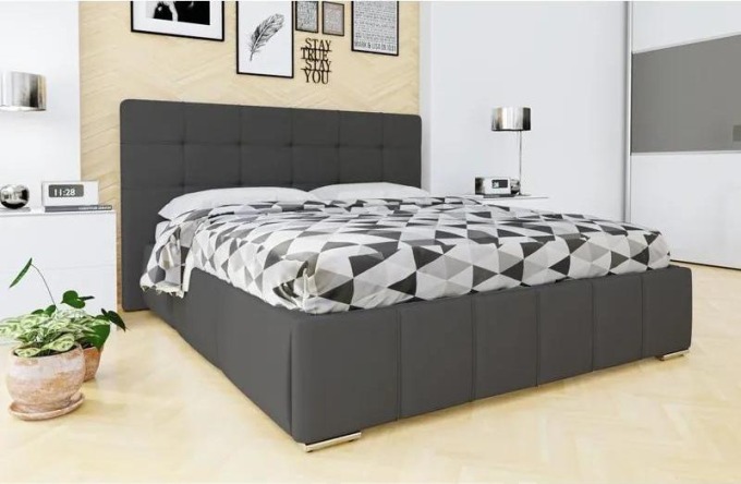 Postel Bielan s úložným prostorem a roštem, Rozměr postele: 160x200, Potah:: ekokůže Soft 020