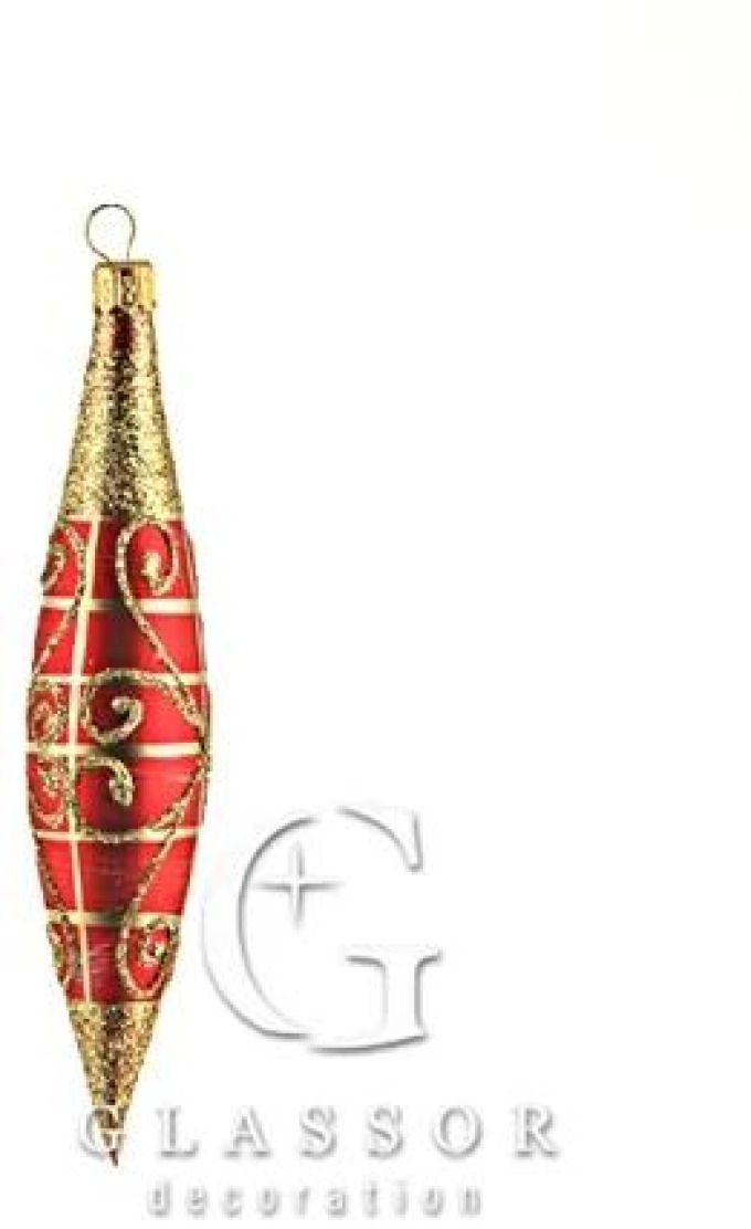 Raketa červená se zlatým dekorem
