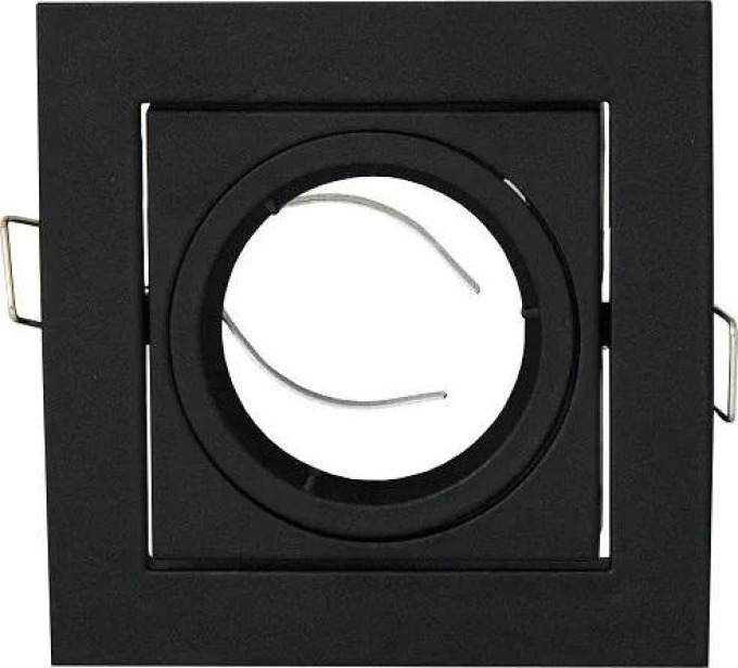 BERGE Podhledové bodové svítidlo BRG70452 výklopné - hliník - čtverec - černá matná
