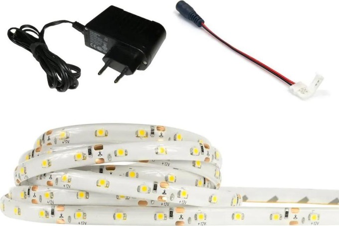 ECOLIGHT LED pásek - SMD 2835 - 1m - 60LED/m - 4,8W/m - IP20 - studená bílá