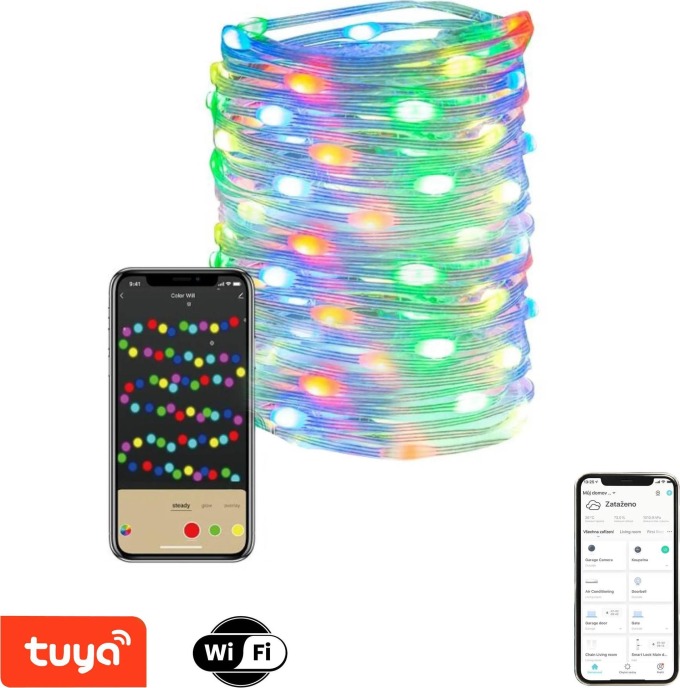 Immax NEO LITE Smart vánoční LED osvětlení - řetěz 16m, 160ks RGB diod,, WiFi, TUYA